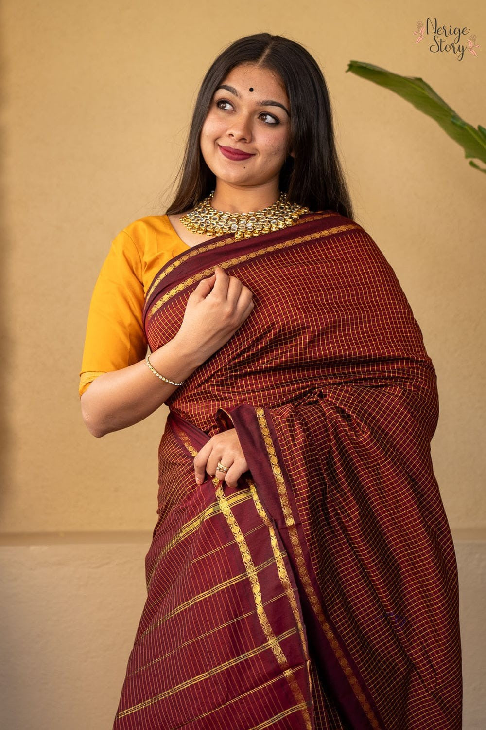 Premium Arani Checked Cotton Sarees