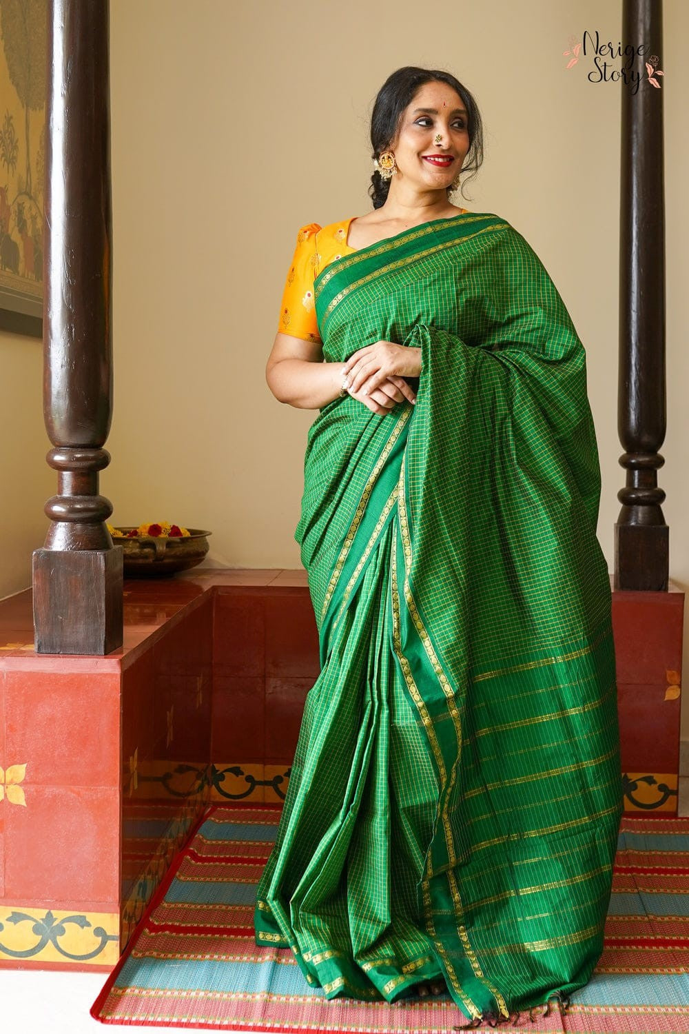 Premium Arani Checked Cotton Sarees