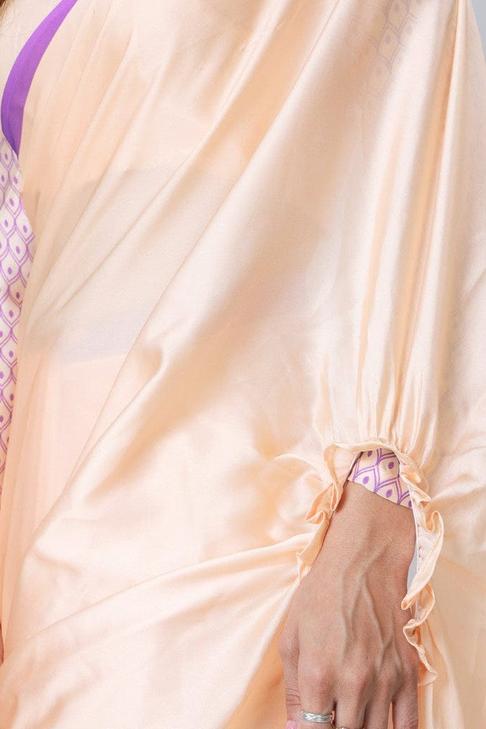 Free Hand Stylish Satin Georgette Saree