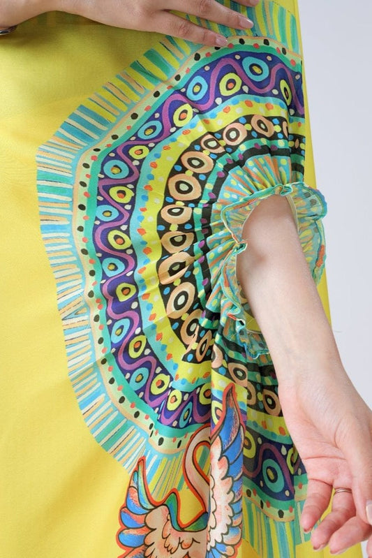 Free Hand Stylish Satin Georgette Saree