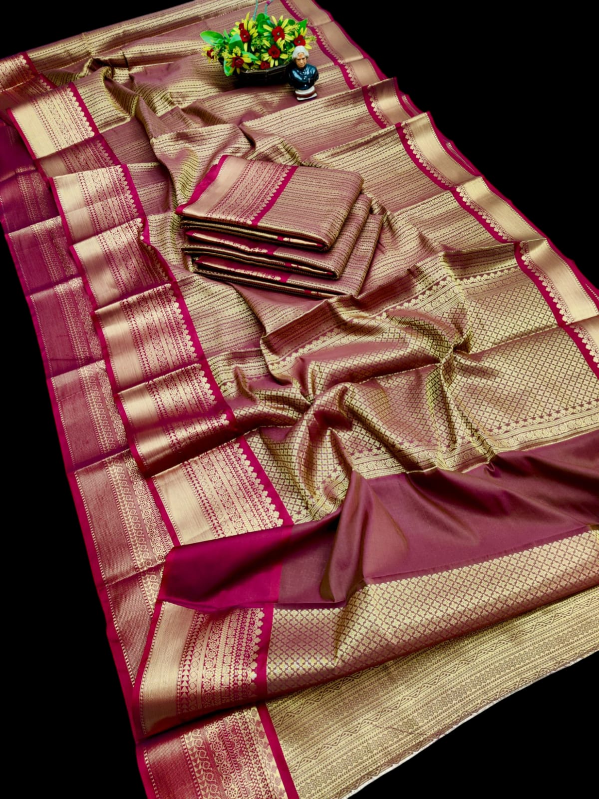 Banarasi Soft Tissue Silk Sarees Gold