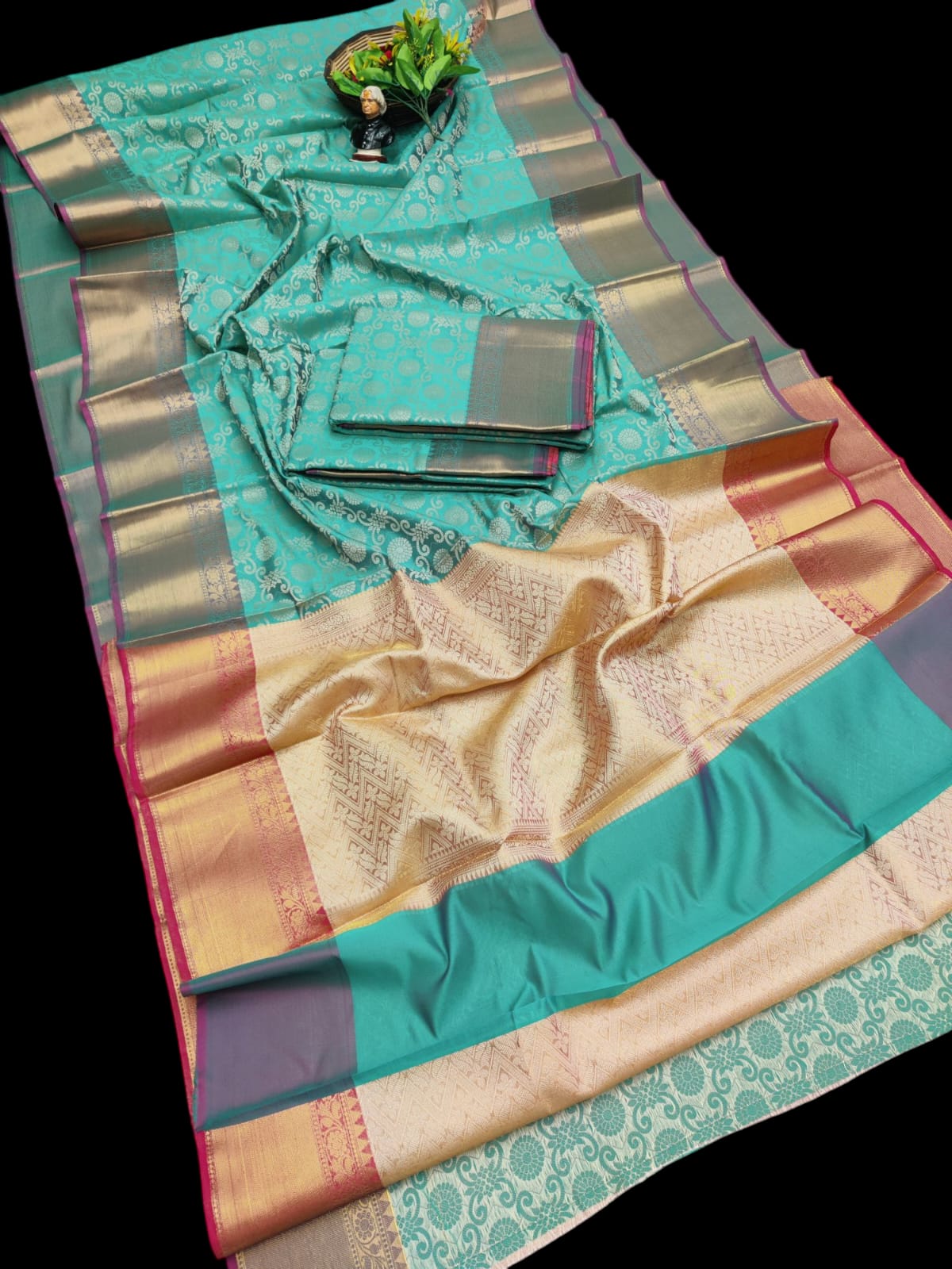 Banarasi Soft Tissue Silk Sarees Gold