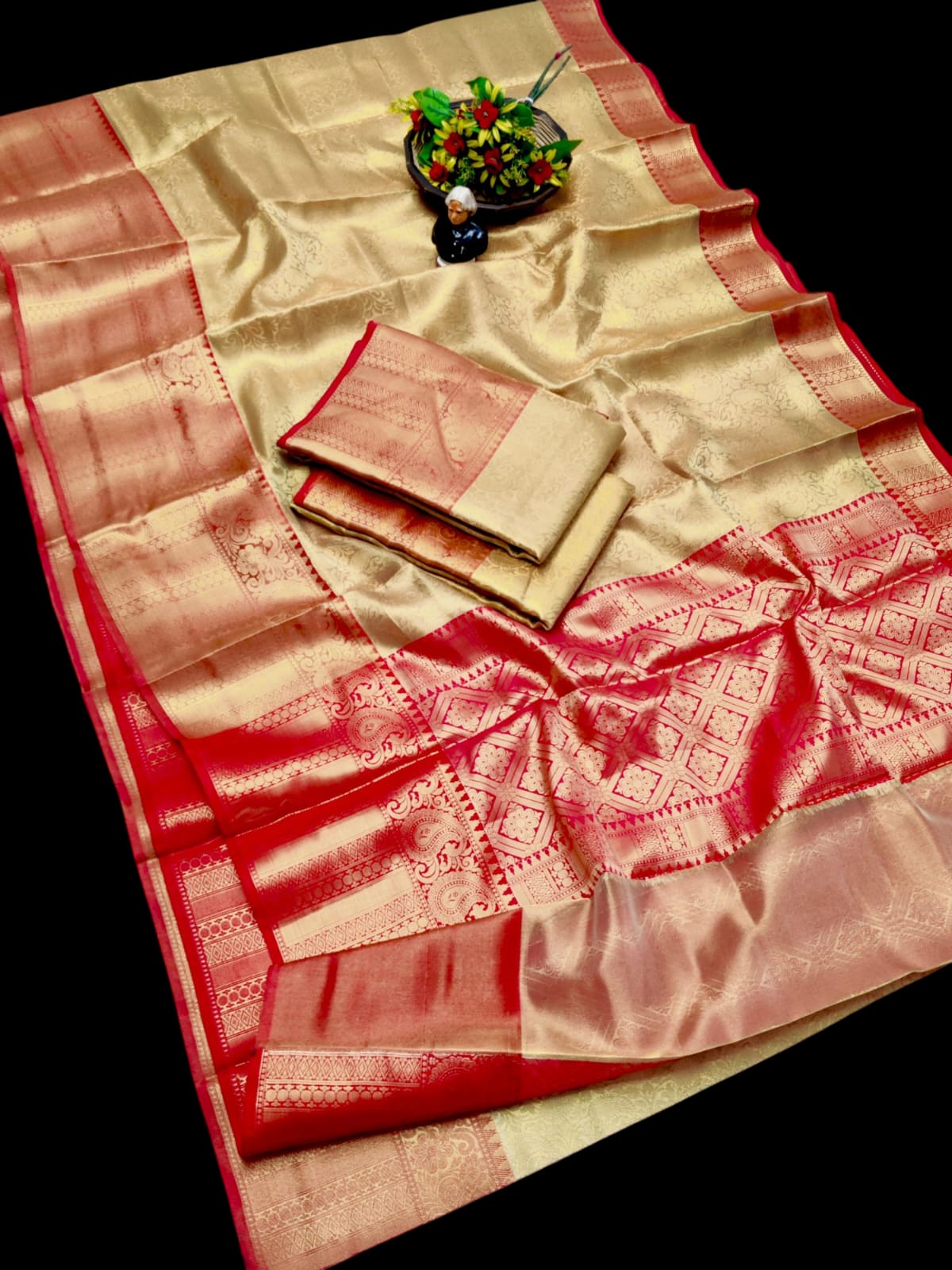 Banarasi Soft Tissue Silk Sarees Gold