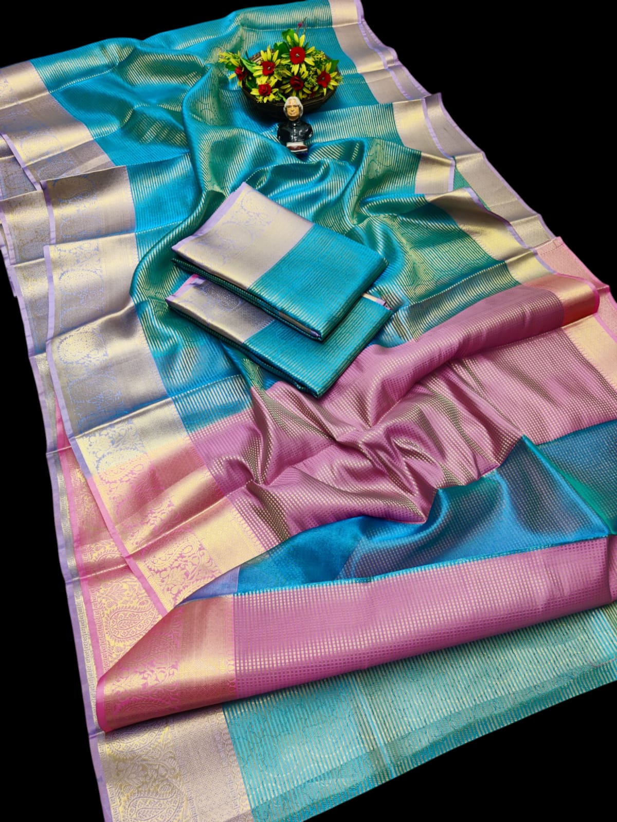 Banarasi Soft Tissue Silk Sarees Gold