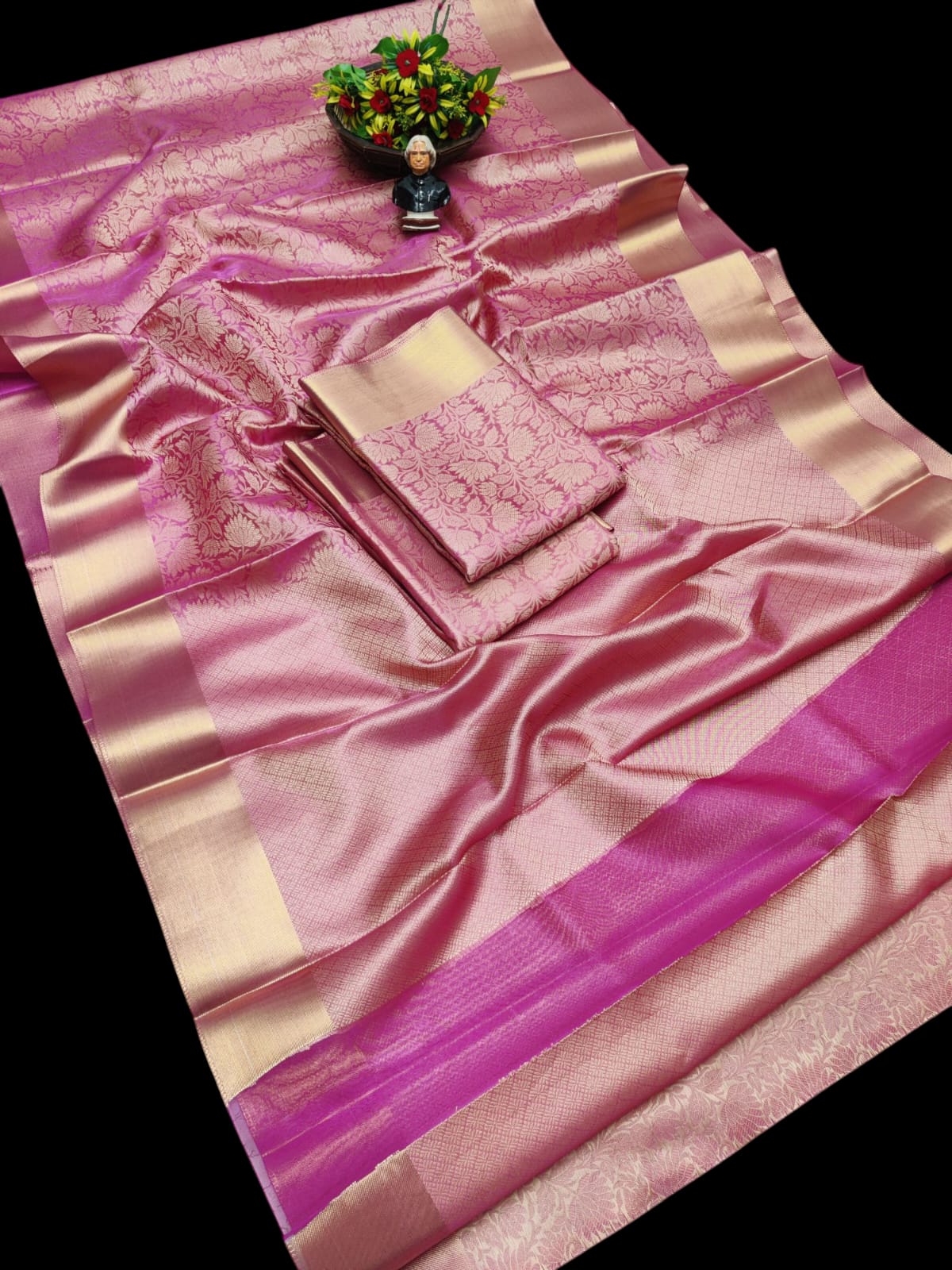 Banarasi Soft Tissue Silk Sarees Gold