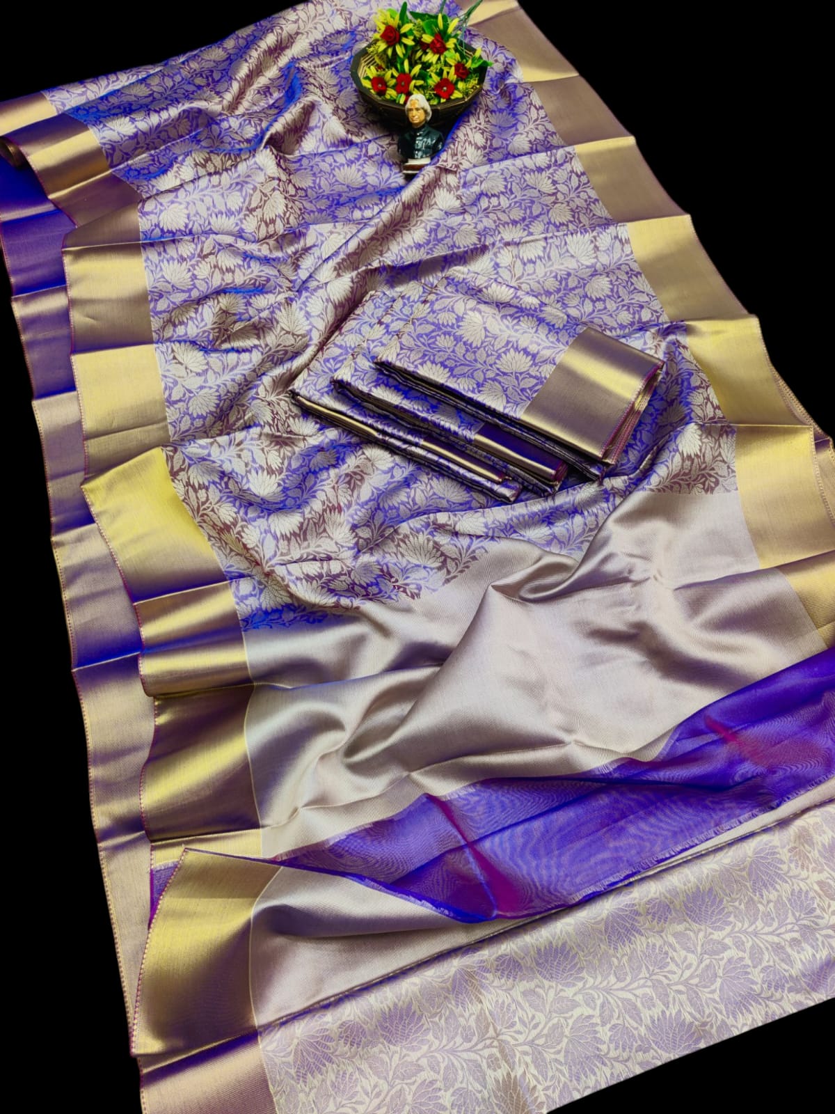 Banarasi Soft Tissue Silk Sarees Gold