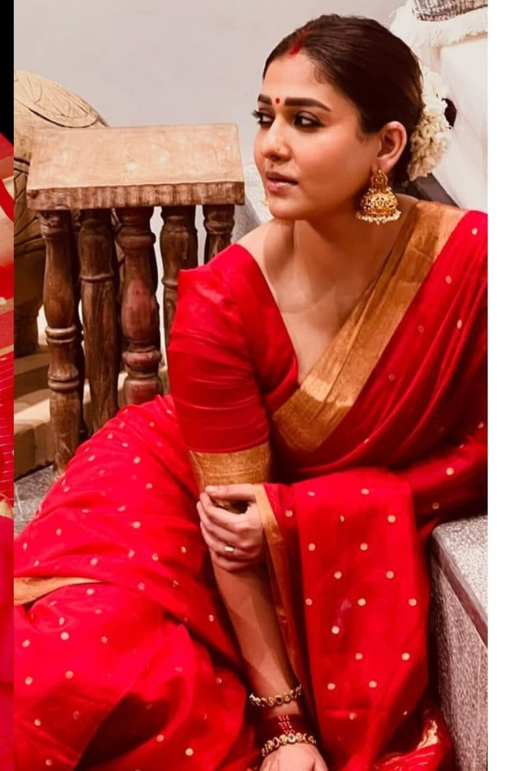 Banarasi Soft Tissue Silk Sarees Red