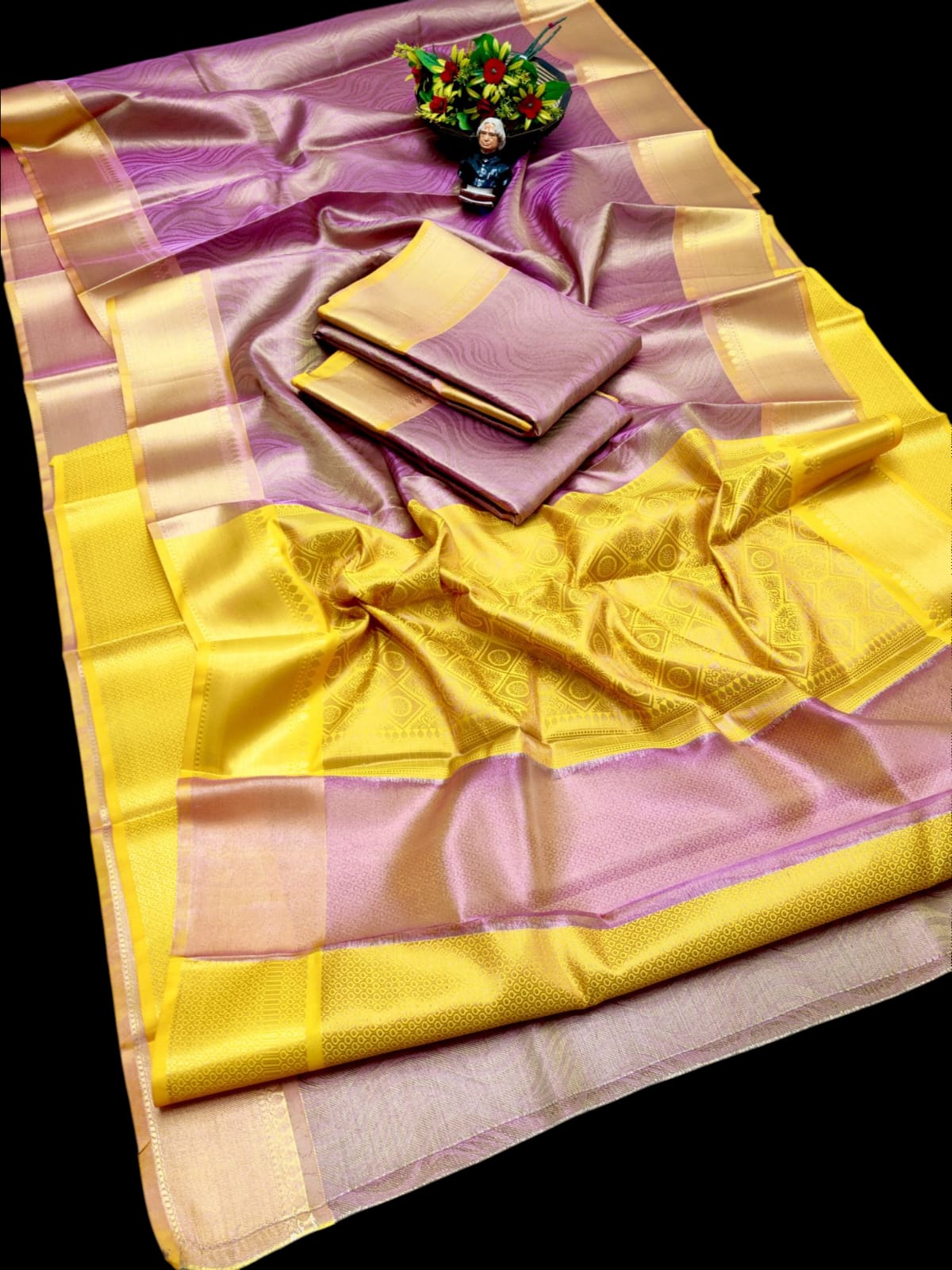 Banarasi Soft Tissue Silk Sarees Gold