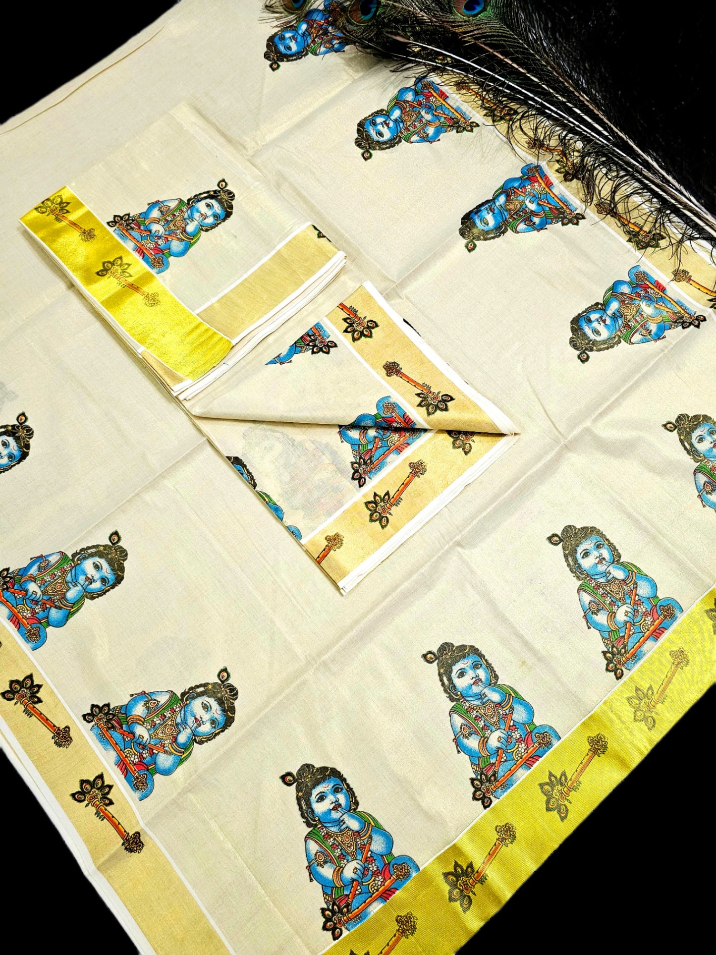 Premium Golden Tissue Saree