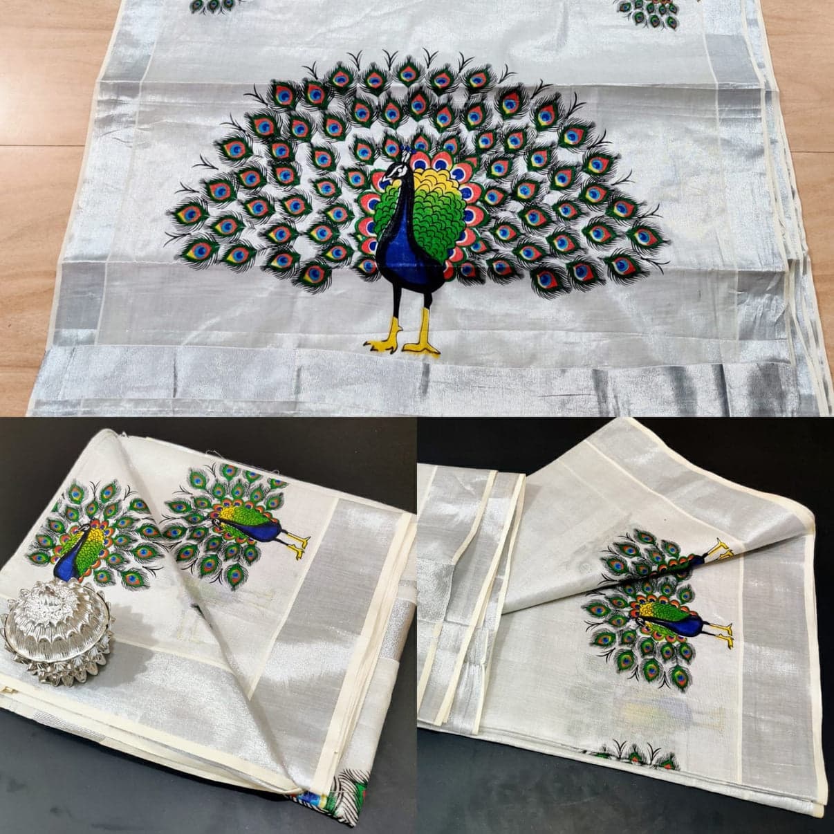 Premium Golden Tissue Saree