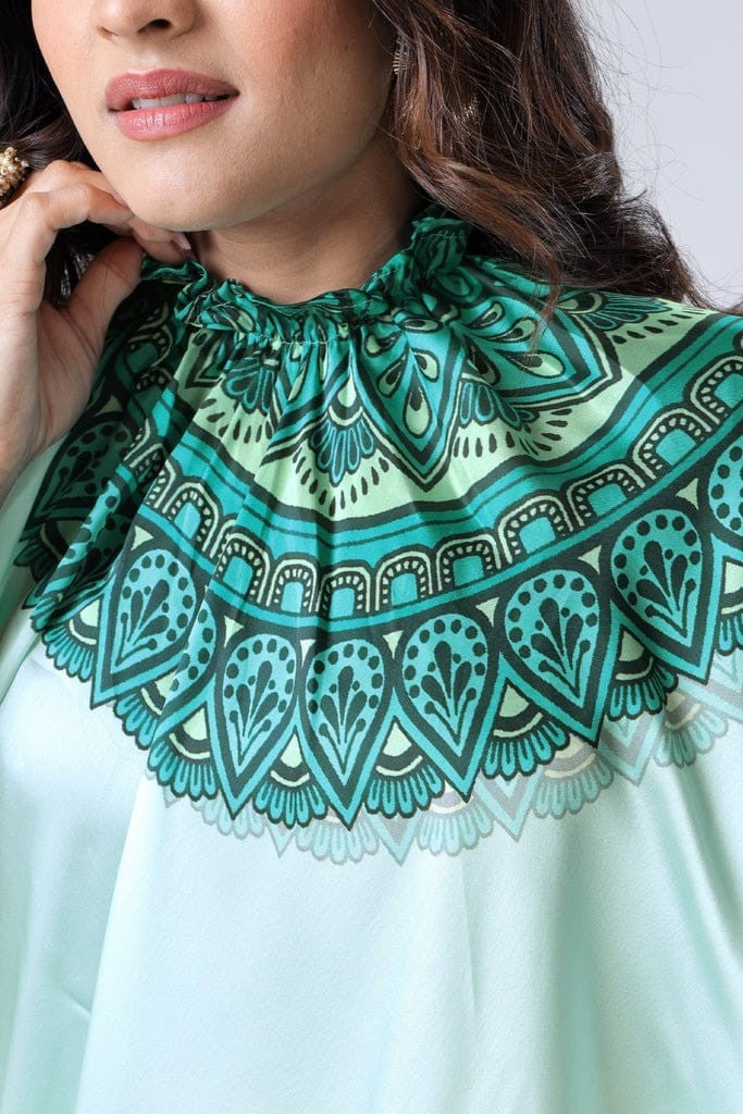 Free Hand Stylish Satin Georgette Saree