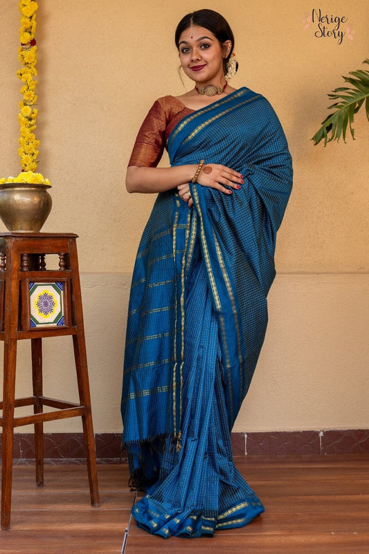 Premium Arani Checked Cotton Sarees