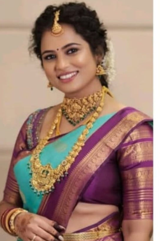 Banarasi Soft Tissue Silk Sarees Teal Blue
