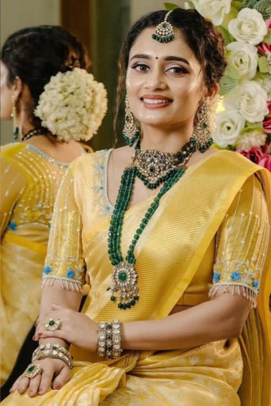 Banarasi Soft Tissue Silk Sarees Gold